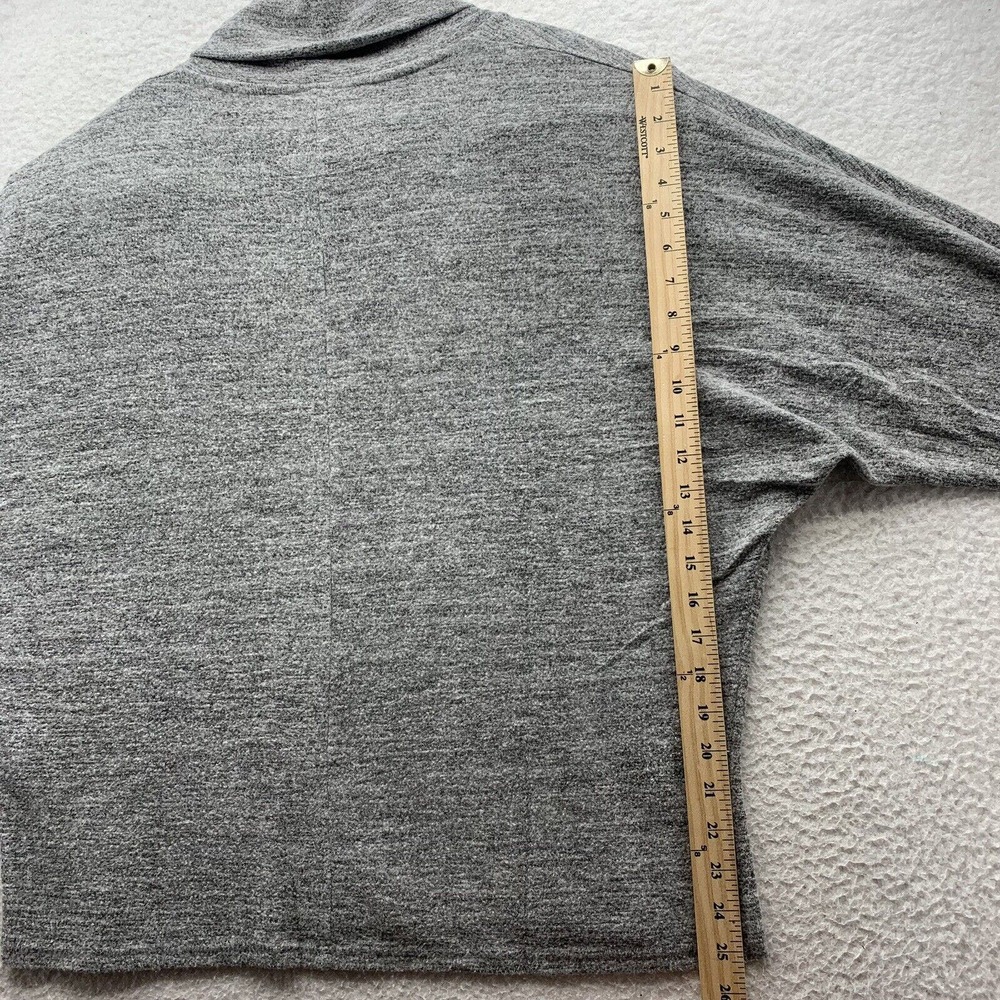 Lucky Brand Sweater Womens Large Heather Gray Relaxed Cowl Neck Soft Thin Preppy - Picture 9 of 16
